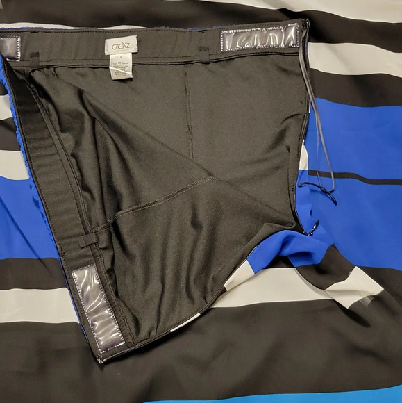 COPY - Cache Blue Black striped color block strapless maxi dress size 6 - Picture 3 of 7